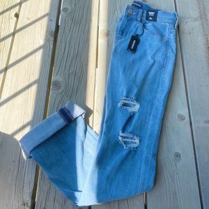 NWT Express Mom Jeans Barely boot